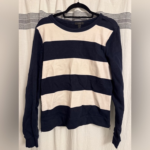 J. Crew Sweaters - J. Crew Navy and Cream Knit Top